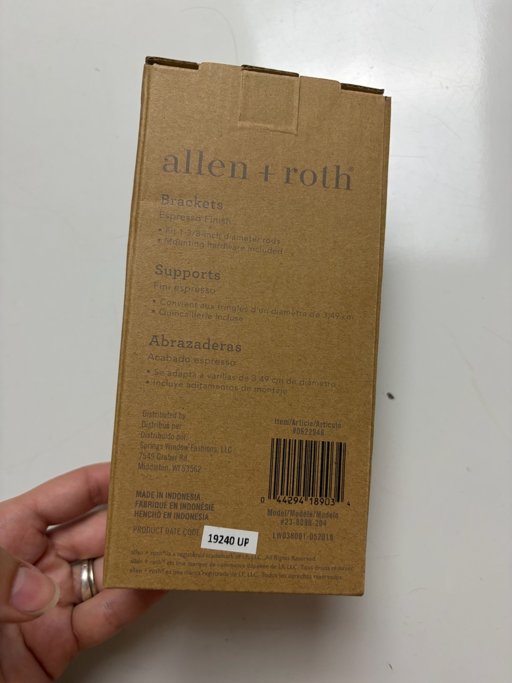 Allen + Roth espresso brackets - Picture 4 of 6